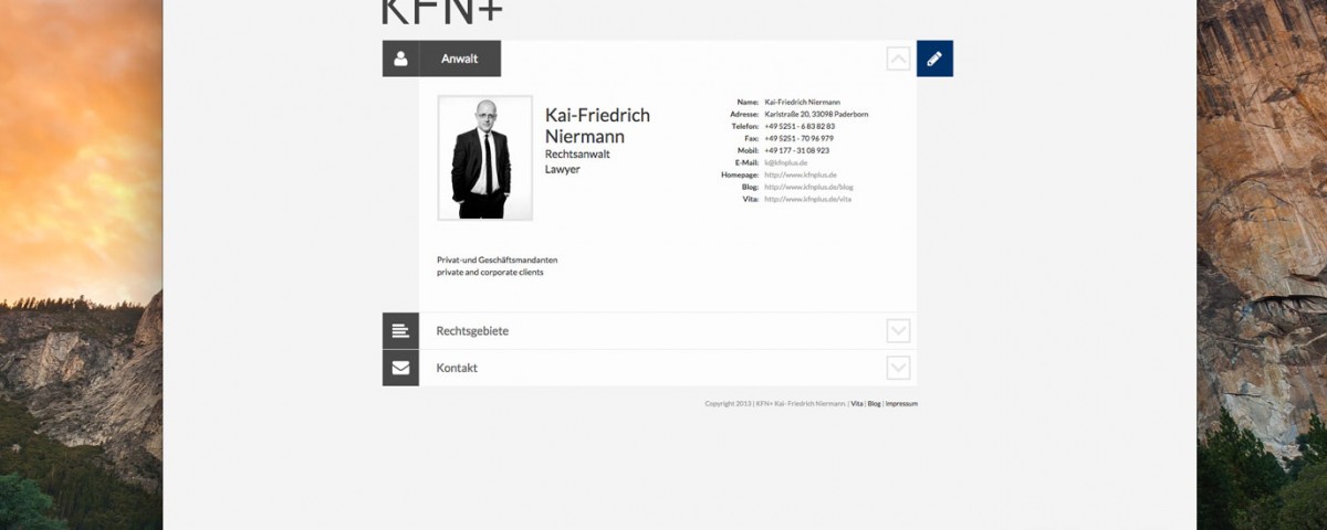 Webdesign Rechtsanwalt Paderborn KFN+