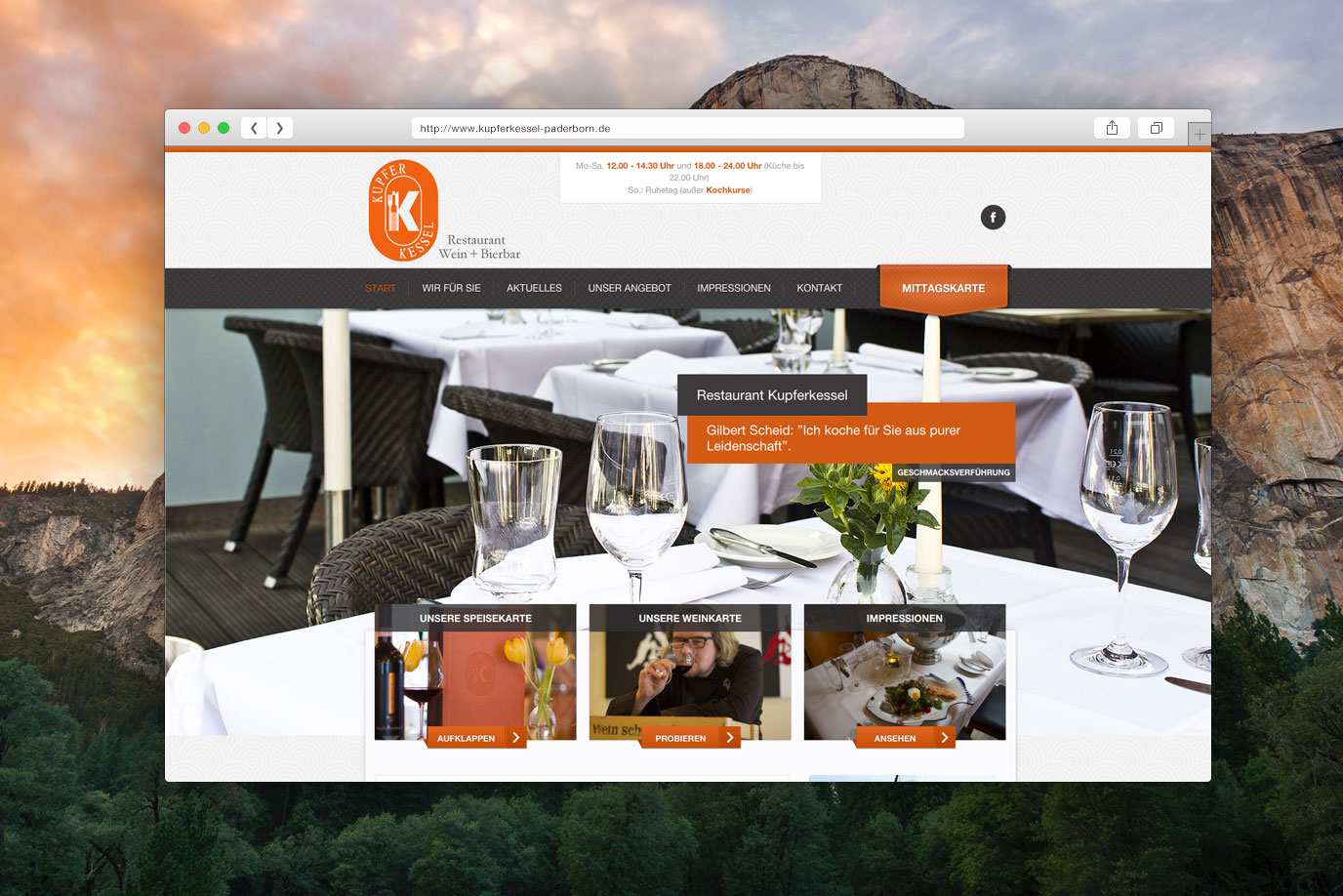 Restaurant Kupferkessel Paderborn Webdesign Baasch Media